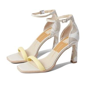 DOLCE VITA Jayke Leather Ankle Strap Sandals Daffodil Multi Stella SIZE: 10